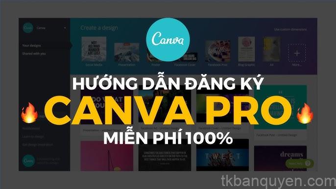 Cách dùng thử Canva Pro miễn phí