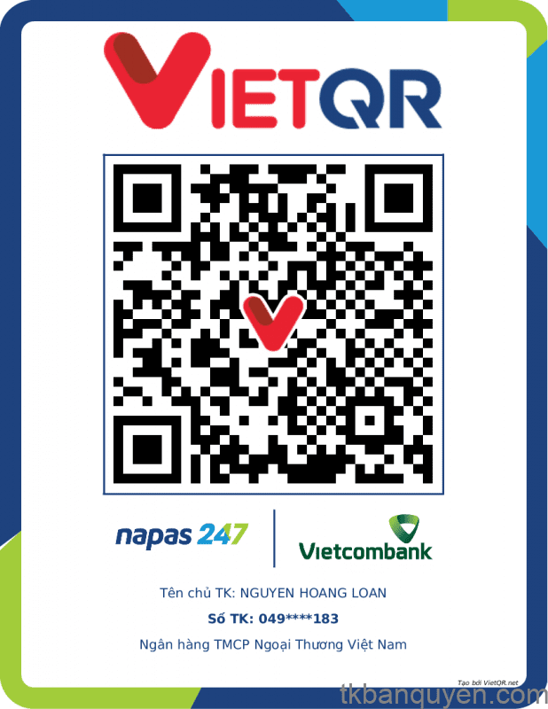 QR Thanh toán 2 qr vietcombank