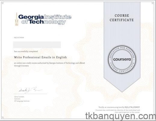 Chứng chỉ Coursera có giá trị không